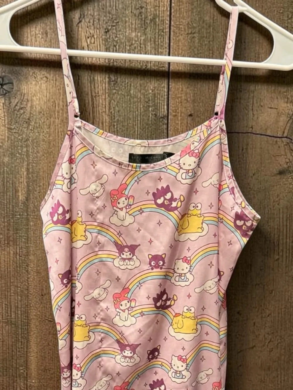 HELLO KITTY KUROMI night gown size SMALL pit to pit 16in length 32in